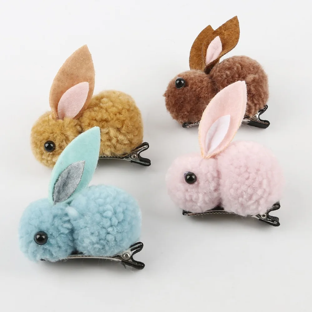

Cute Rabbit Style Hairbands Felt Three-Dimensional Animal Rabbit Ears Headband Clip for Children Girls Hair Accessories Children