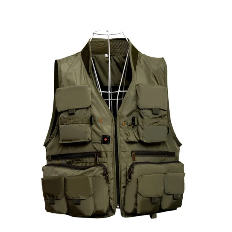 

Outdoor Fishing Vest Quick Dry Fish Vest Breathable Fishing Jacket Polyester Fiber Fish Jacket L/XL/XXL
