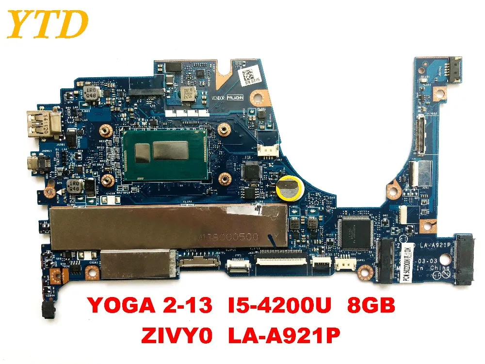 Оригинальная материнская плата для ноутбука Lenovo YOGA 2 13 yoga I5 4200U 8GB ZIVY0 LA A921P хорошая