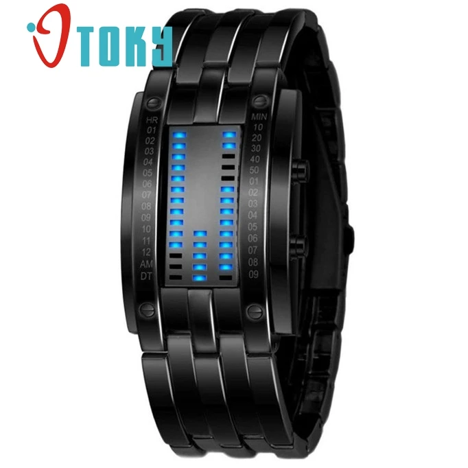 OTOKY Watch Men Luxury Mens Stainless Steel Date Digital LED Bracelet Sport Watches #30 1pcs