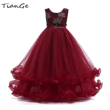 Новое летнее платье высокого качества для девочек; одежда для детей; яркое платье для девочек с вышитыми бриллиантами; Одежда для девочек; vestidos