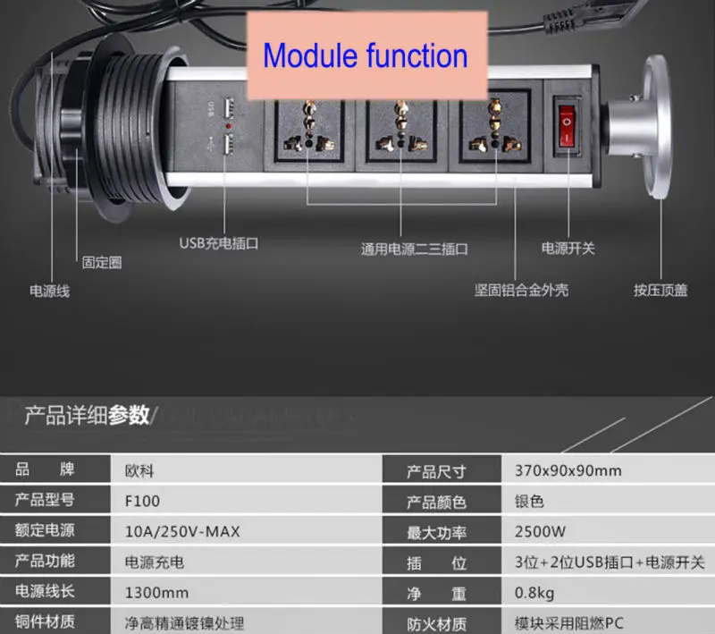 Штепсельная Вилка EU/US/AU/UK/pop UP/Рабочая настольная розетка/Скрытая/Универсальная мощность/usb зарядка офисная настольная розетка/кухонная розетка TM-07