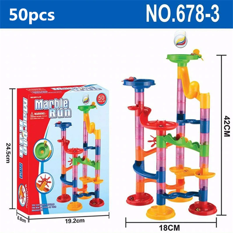 6 стилей 105 шт DIY Строительные мраморные гоночные шарики лабиринт трек строительные блоки детский подарок для детских развивающих игрушек