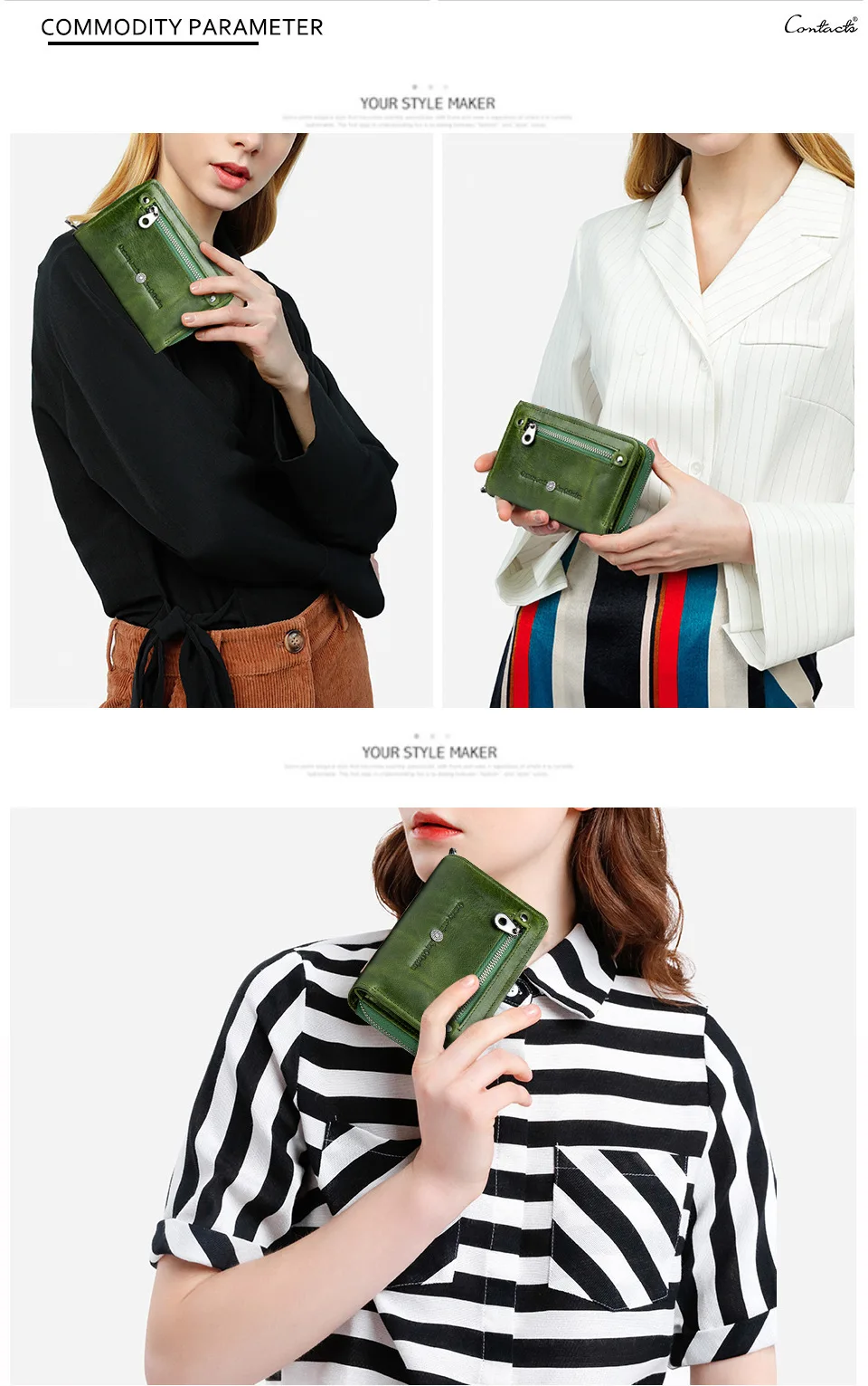 Модный дизайн портмоне из натуральной кожи женские кошельки женский держатель для карт длинный женский клатч кошелек с карманами для монет