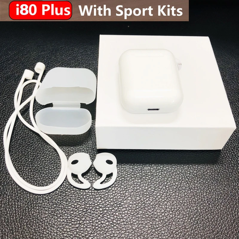 Беспроводная зарядка всплывающие i80 Plus TWS Реплика беспроводные наушники QI Bluetooth 5 0