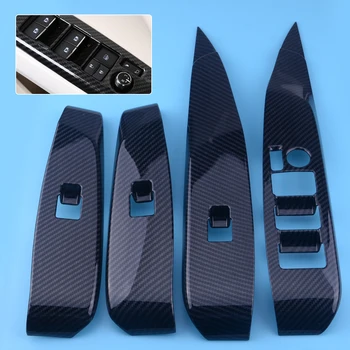 

DWCX 4pcs Carbon Fiber Style ABS Door Window Lift Switch Button Cover Trim Panel Fit For Toyota Camry 2018