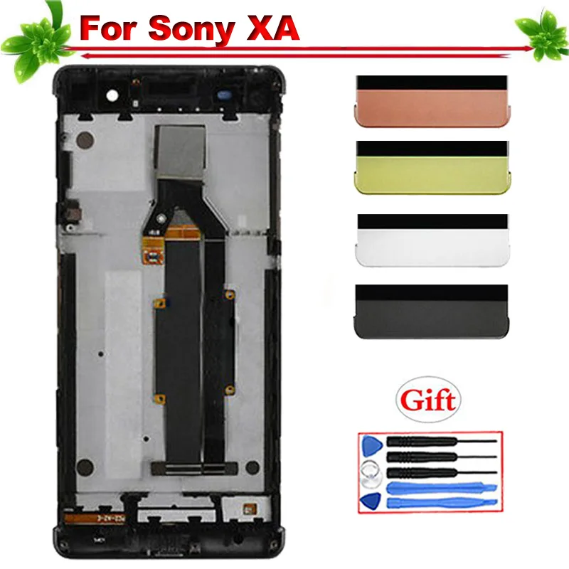 

100% Tested Replacement for Sony Xperia XA F3115 F3111 F3316 LCD Display With Frame Touch Screen Digitizer Full Assembly