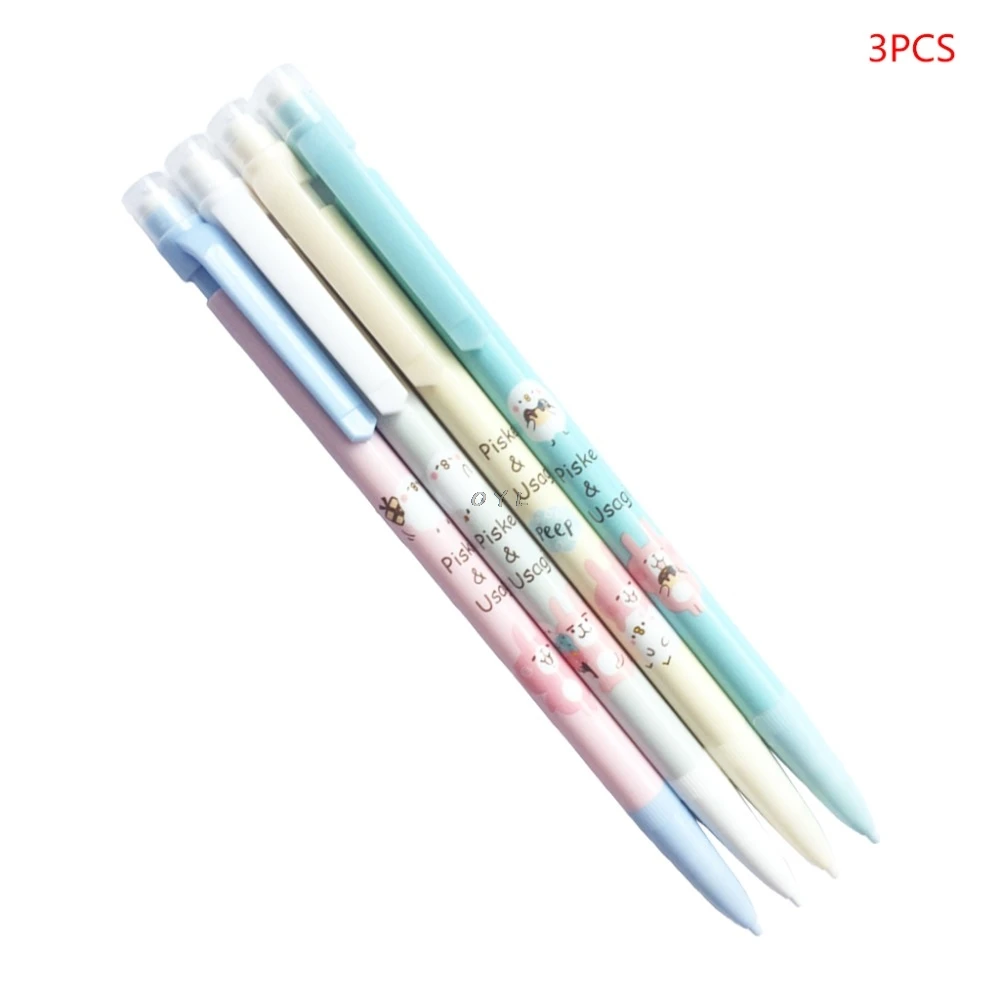 

3pcs Cute 0.5mm Mechanical Pencil Automatic Pen Writing School Office Supplies