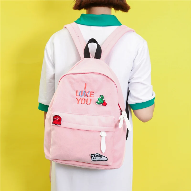 

Schoolbag female Korean version of the girl Mori girl shoulder bag student campus fresh cute canvas backpack