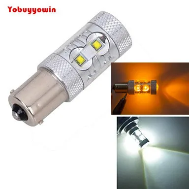 

2x1156 BAU15S 7507 PY21W 50W High Power CANBUS Error Free LED White/Amber Signal Light Bulb Pin Offset CREE Chips LED Indicator