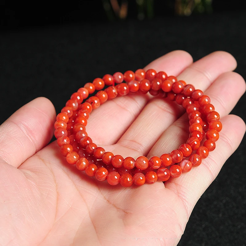Wholeasle Liangshan Persimmon красные ледяные браслеты из натурального кристалла бусины счастливые для женщин Женский браслет из кристаллов многослойные ювелирные изделия