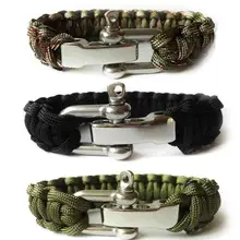 Xinda Регулируемый парашютный шнур жесткого 7 скрученного из нескольких нитей браслет на открытом воздухе Выживание инструмент кемпинг на открытом воздухе Выживание дорожные инструменты Наборы