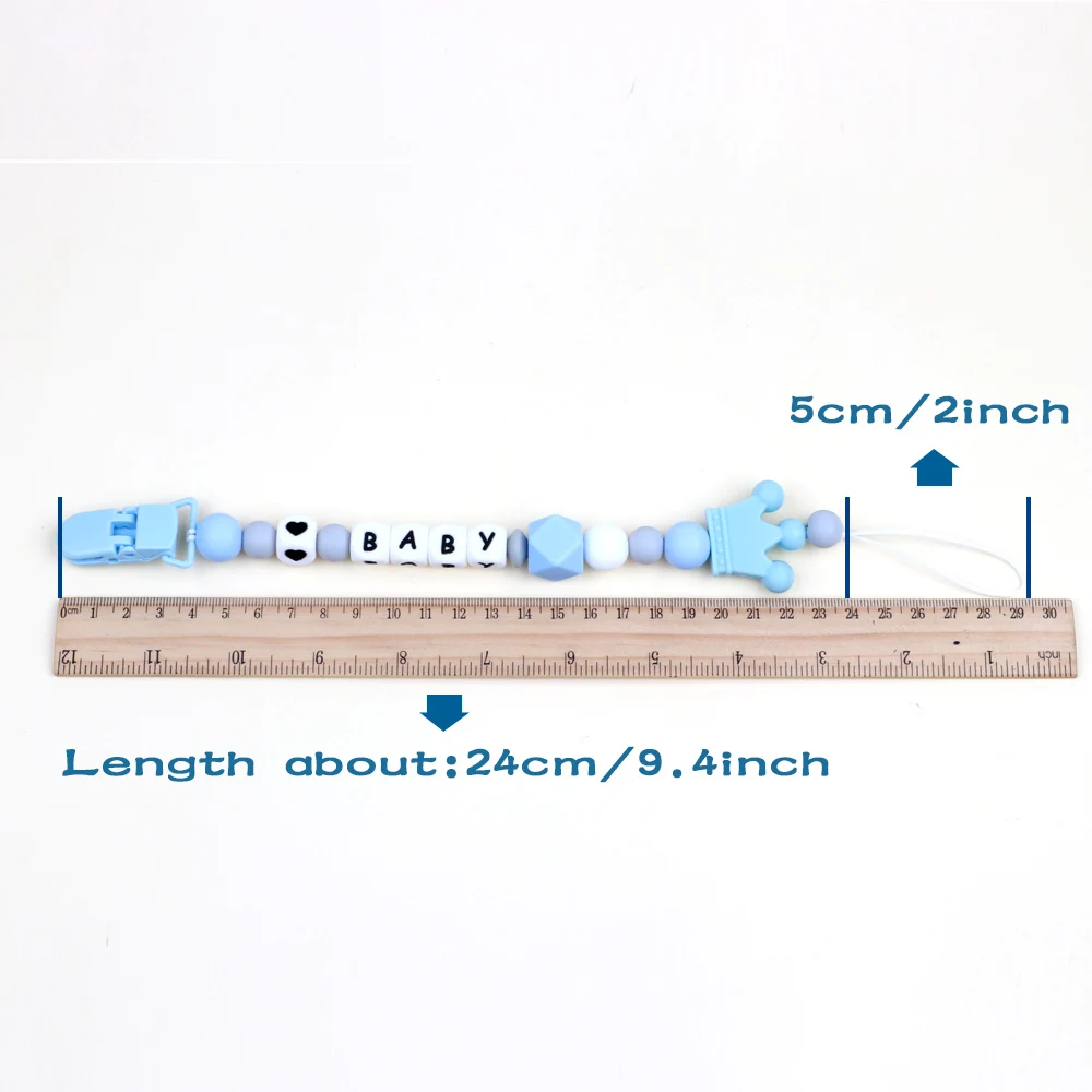 1 шт., силиконовая соска-пустышка с индивидуальным именем, цепочка для прорезывания зубов, детский прорезыватель, ручная работа, силиконовая соска-пустышка, цепочки, BPA Free