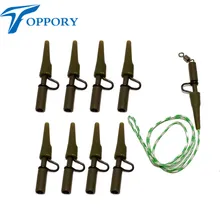 10/20 шт. рыболовные Heavy Duty Зажимы для рыбалки на карпа, безопасности свинцовые зажимы с булавкой и Хвост резины Карп Рыболовные Снасти Терминал Rig набор