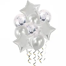  Rose Gold Confetti Air Balloons Latex Colorful Ballons Inflatable Star Foil Helium Globos For Birthday Wedding Party Supplies 