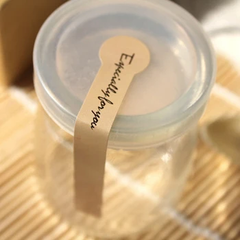 

1.5x7.8cm 400pcs DIY Scrapbooking Kraft Paper Labels Stickers Baking Food Hand Made Envelopes Sealing Sticker H2044