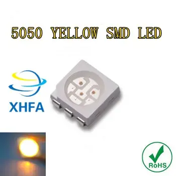 

500pcs/lot SMD 5050 yellow smd LED Diode1.8-2.4V Wholesale 585-590nm 5.0*5.0*1.5MM 0.2W 60MA