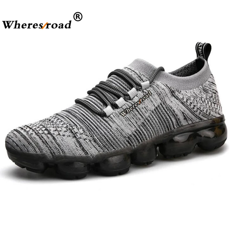 Black grey 44 Air Max Chaussures Sneaker red Haute Confortable Taille Léger Hommes Qualité Casual Mode 2018 Whereroad Neuf De Gris Mesh Super f76bgYvy