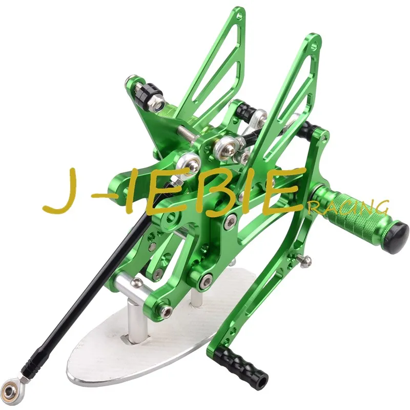 

CNC Racing Rearset Adjustable Rear Sets Foot pegs Fit For Yamaha YZF R1 2004 2005 2006 GREEN