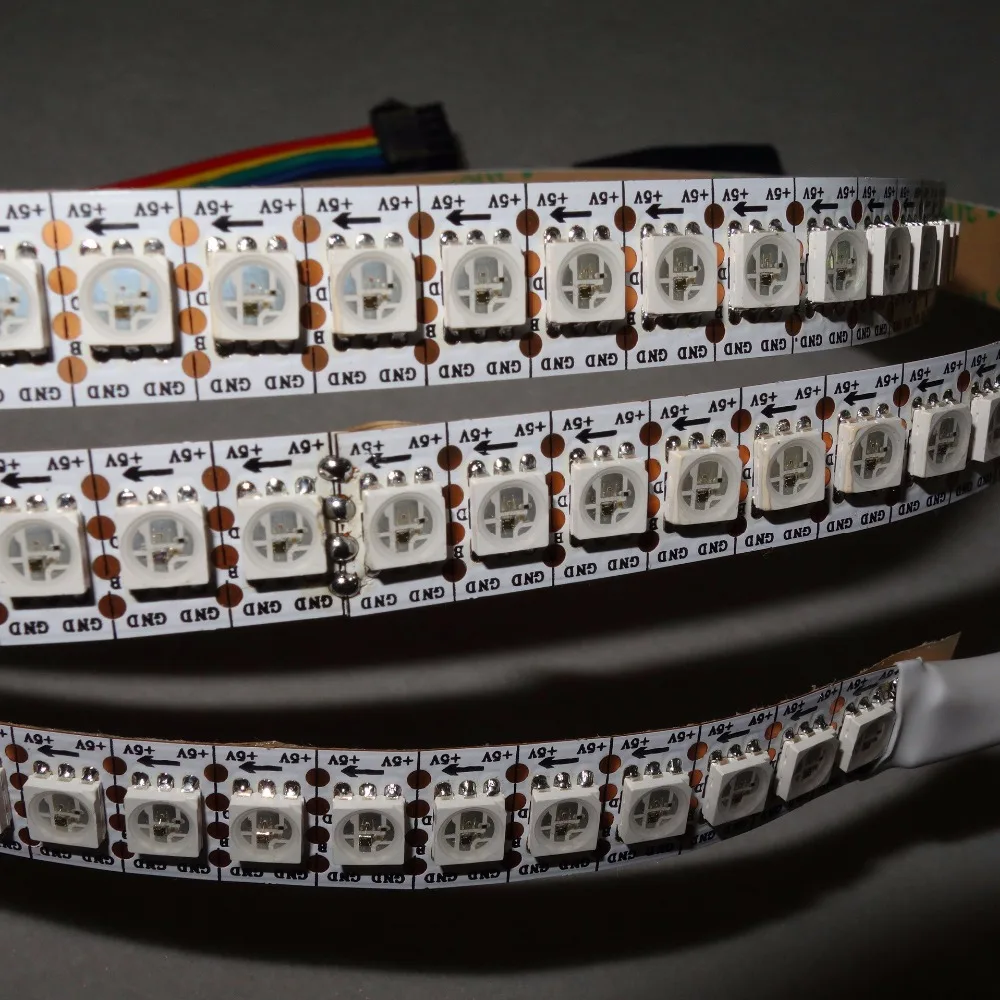 Адресуемые 2 м 144 светодиодов/м DC5V WS2813 RGB полноцветная светодиодная Пиксельная