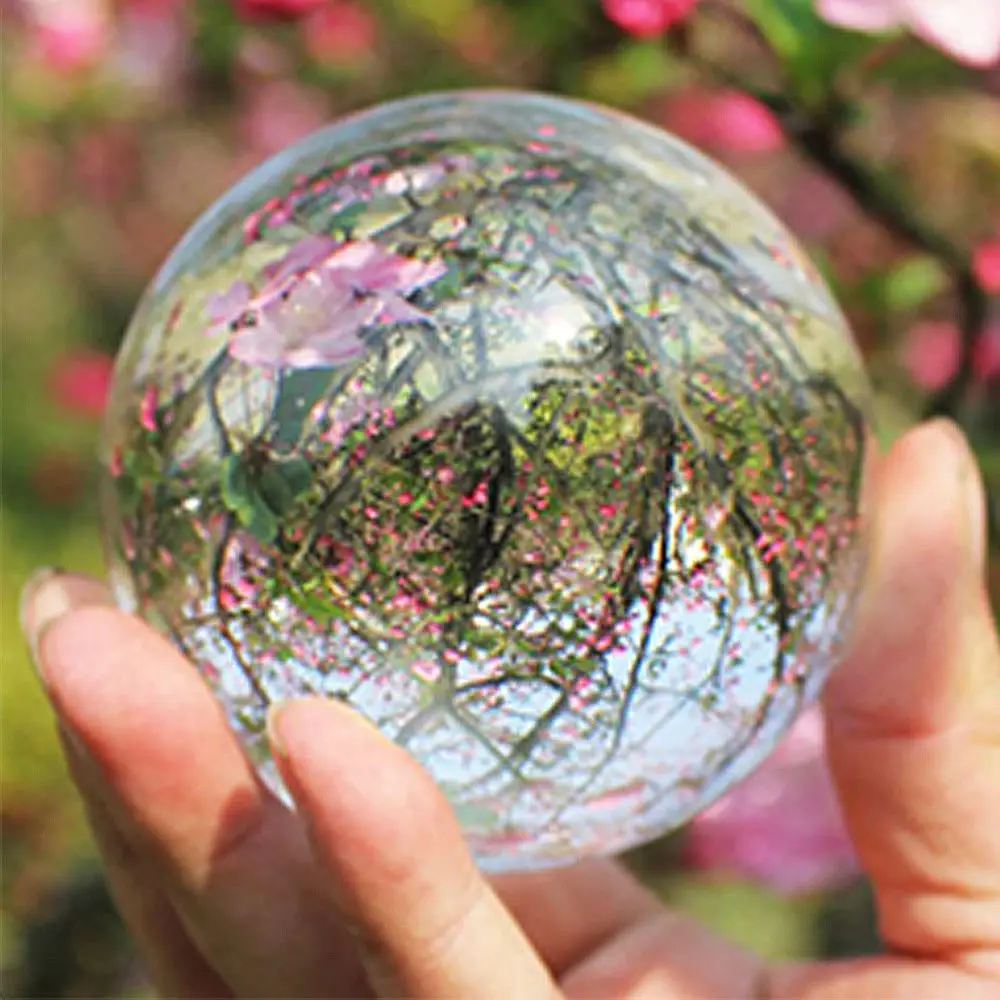 Прозрачые кварцевые Кристальные шара украшения фотообъектив реквизит для фотосессий lensball