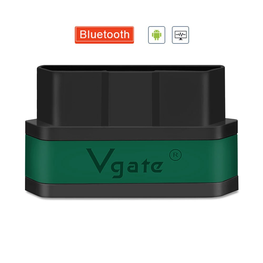 Vgate icar2 Bluetooth OBD2 адаптер Диагностический Инструмент Мини ELM327 V 2,1 obd2 сканер elm 327 сканирующий инструмент автомобильный диагностический код считыватель - Цвет: Black Green