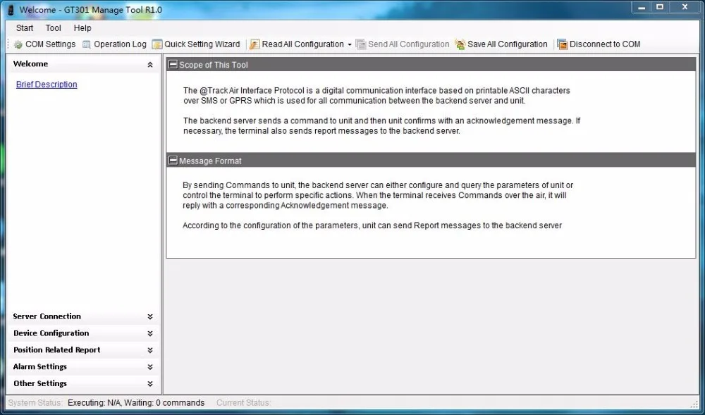 The GT301 Manage Tool2