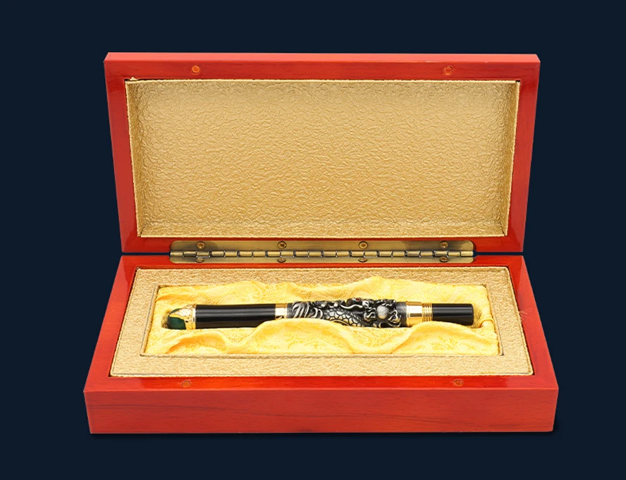 Роскошная перьевая ручка Jinhao кожа/дерево/бумажные подарочные коробки подарок на день рождения чехол карандаш
