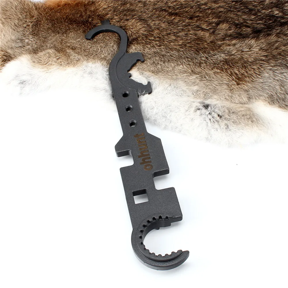 AR15 Combo Wrench Tool includes Castle Nut Wrench Barrel Nut Wrench Buttstock Tube Tool Muzzle Brake Flash Hider Handguard Tool (5)
