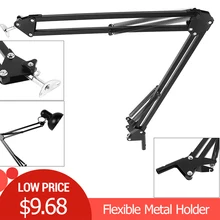 Universal Flexible Metal Holder with Overlength Swing Arm and Standing Bracket for Table Lamp Capacitor Microphone