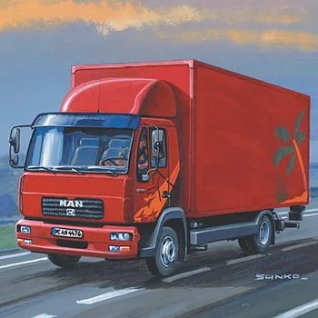 

DIY Paper Model German Truck With Container Man Le 180 C Boy Gift Papercraft 3D Puzzle