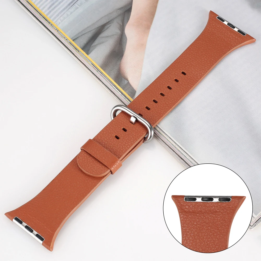 Ремешок из натуральной кожи для apple watch band 44 мм 42 40 38 аксессуары браслетов iwatch series