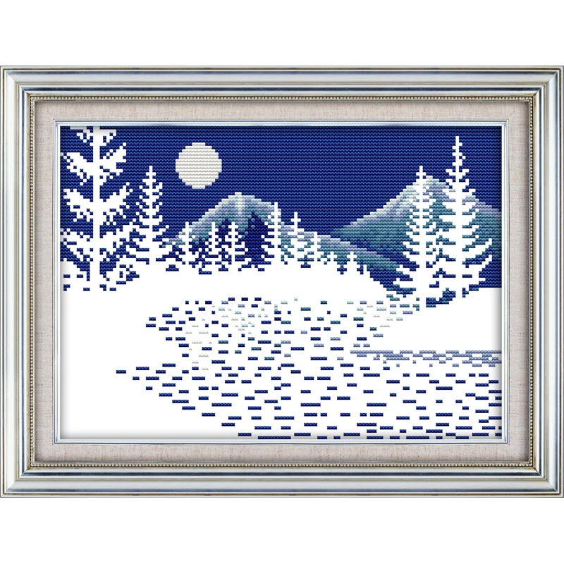 Everlasting Love Winter Night Scene S экологические хлопковые наборы крестиков 11 14CT штампованные