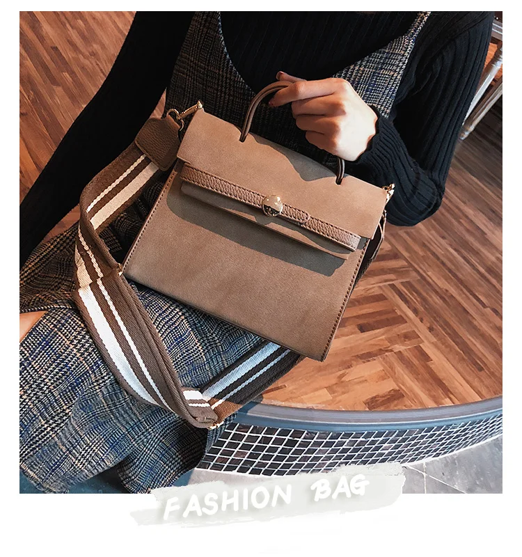 Women Messenger Bag Famous Brand Vintage Retro Women Crossbody Bag Small PU Leather Handbag Women Splicing Shoulder Bag