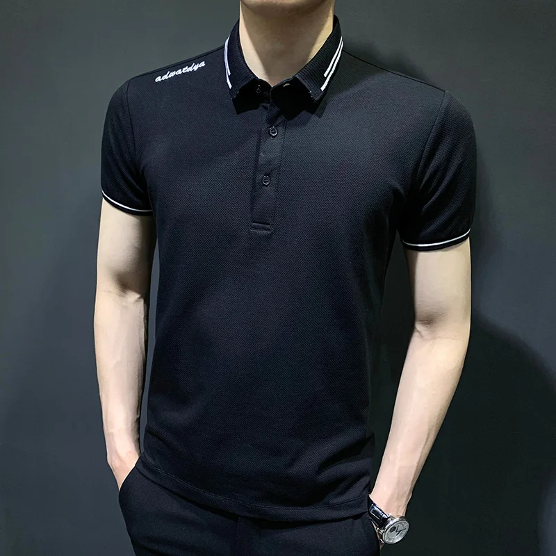 

Summer short men's slim T-shirt casual half-sleeved shirt