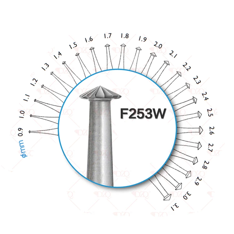 

6PCS Jewelry Setting Burs Diamond Bearing Cutter Stone Set Jewelry Making Tools 253W