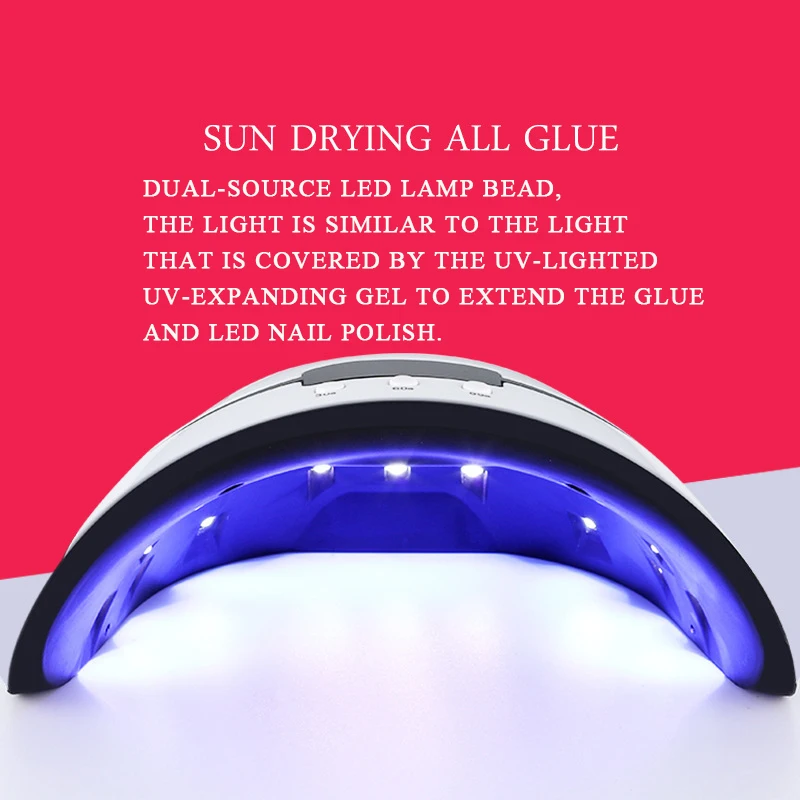 Nail lamp 36W quick drying nail polish phototherapy machine UV smart induction dryer LED nail baking 2