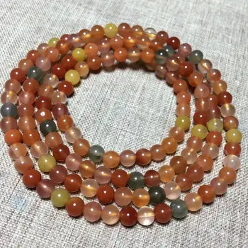 

Free Shipping Natural Colorful Salt Source Agate Crystal Beads Stretch Bracelet 4mm AAA