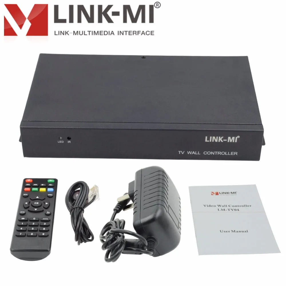 LINK-MI LM-TV04 1920x1080@ 60 Гц 4 Выход HDMI Full HD светодиодный/ЖК-дисплей 2x2 HDMI видео стены контроллер, процессор RS232