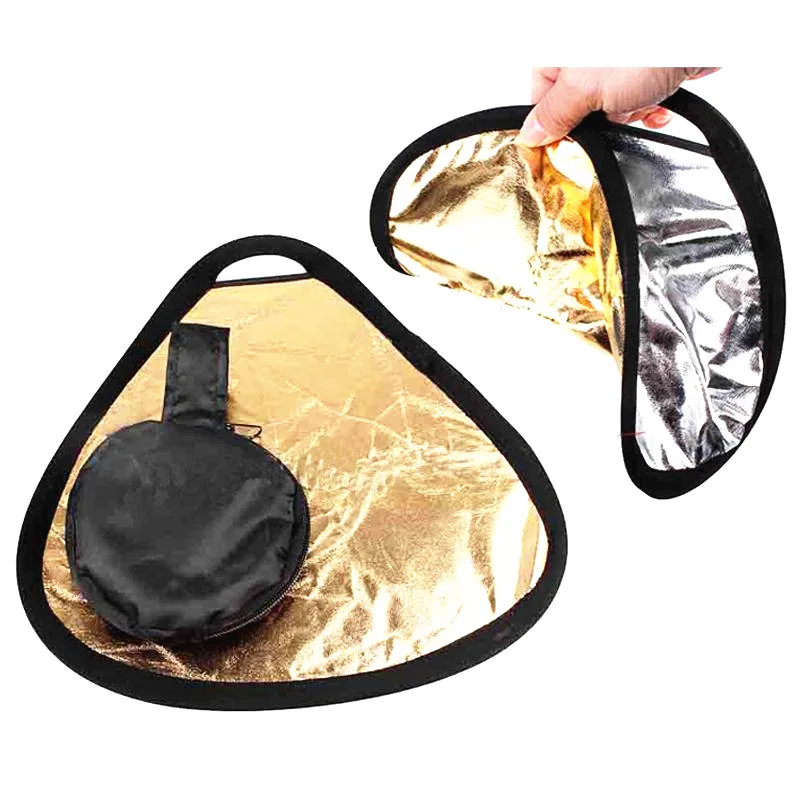 

2in1 60cm Gold/Silver Reflector Portable Folding Handheld Studio Photograph Reflector With bag