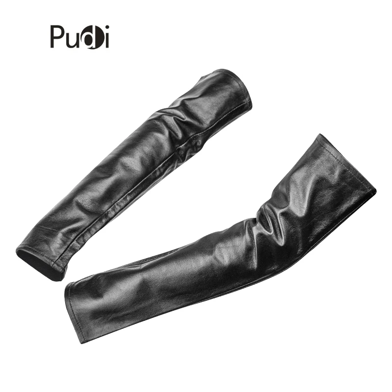 

PUDI GL804 Women's Genuine Leather black arm long sleeve sheep leather 2018 Winter Fashion Gloves