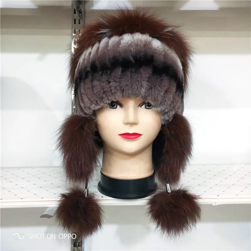 

2023 new otter rabbit fur fur lady Hat is thickened to cover ears fox fur winter warm hat manufacturer wholesale mink fur Hat