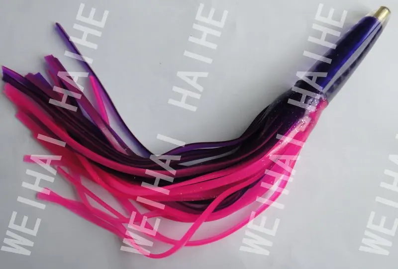 BLACK//PURPLE 12/" RIGGED GREEN MACHINE STYLE LURE TROLLING TUNA MARLIN