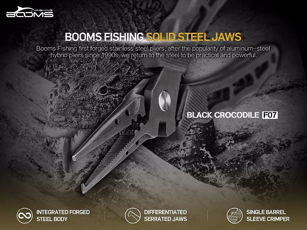 Buy Booms Fishing 420 Stainless Steel Fishing Pliers Nickel Plating Multifunction Braid Cutters Hook Remove Fishing Tackle Tools