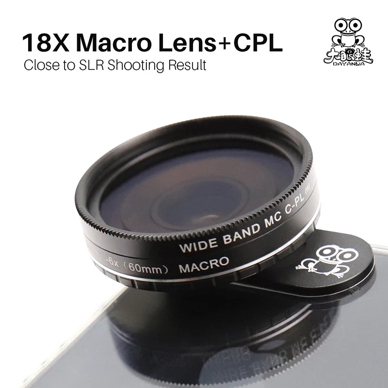

Kapkur Professional Macro Lens with Circular Polarizing Filter, 0.6X Super Wide-Angle Phone Camera Lens for iPhone 8plus 7 X XS