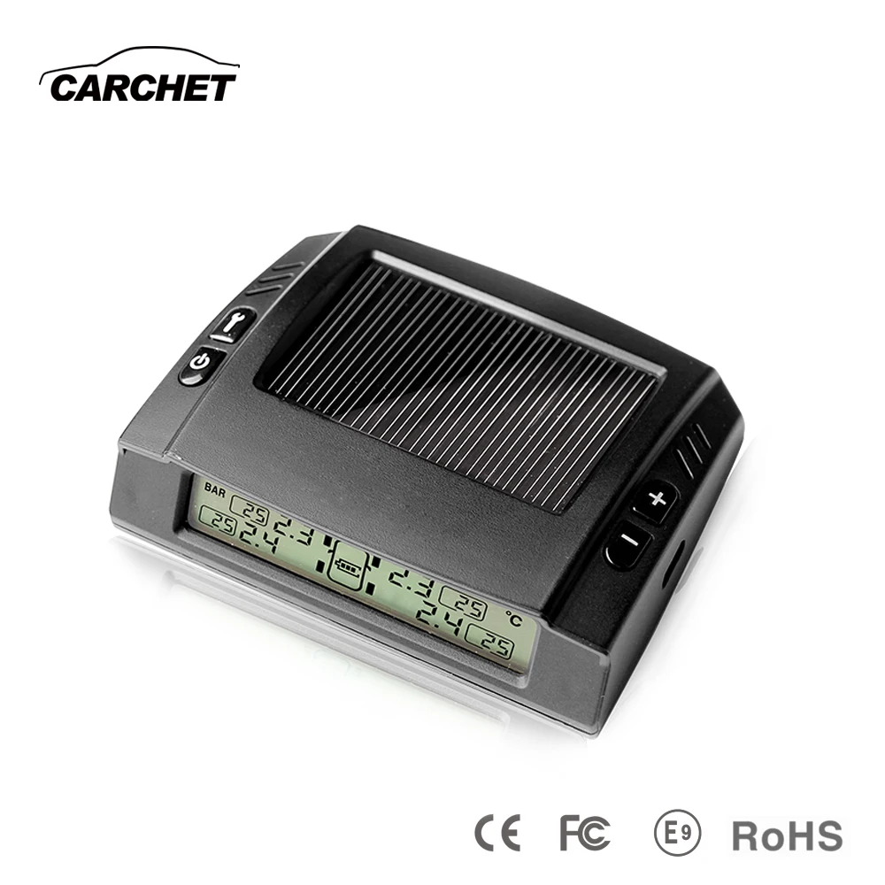 CARCHET на солнечных батареях TPMS 12V автомобильная система контроля давления в шинах 1