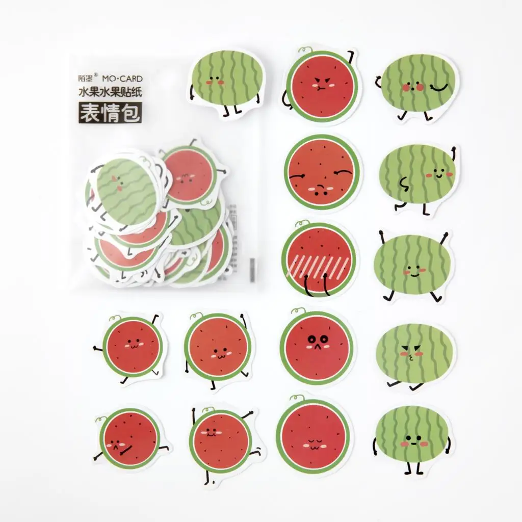 Милые фрукты выражения серии пуля журнал декоративные наклейки из бумаги васи Скрапбукинг палочка этикетка канцелярские наклейки для дневника, альбома - Цвет: watermelon