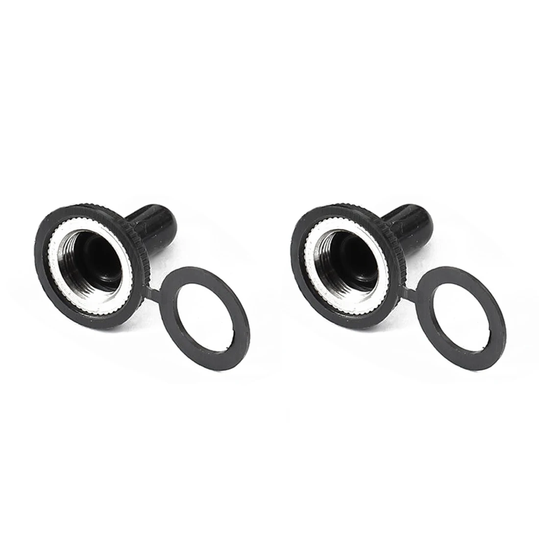 

10 Pcs 12mm Thread Dia Rubber Toggle Switch Boot Weatherproof Cover Black