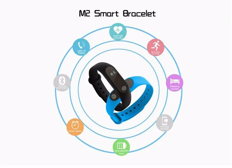 Смарт-браслет M2, монитор сердечного ритма, фитнес-трекер, умные часы для женщин, мужчин, детей, водонепроницаемые, носимые устройства для IOS, Android, телефона