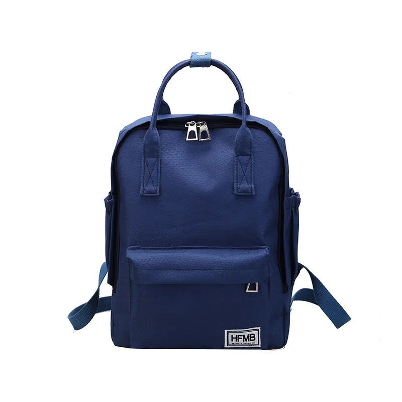 Harajuku nylon canvas backpack simple pure female college students in